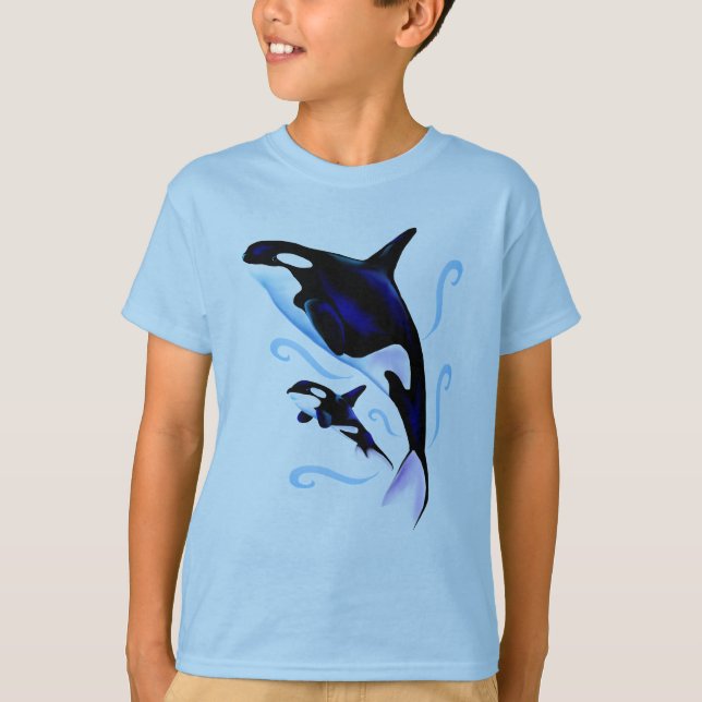 Orca Mom and Baby T-Shirt (Front)