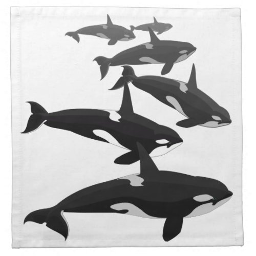 Orca Napkins Killer Whale Napkins Whale Art Decor