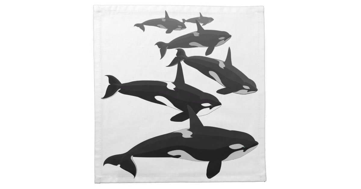 Orca Napkins Killer Whale Napkins Whale Art Decor Zazzle