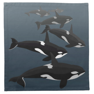 Orca Napkins Killer Whale Napkins Whale Art Decor