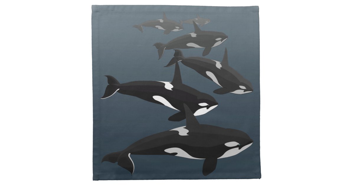 Orca Napkins Killer Whale Napkins Whale Art Decor Zazzle