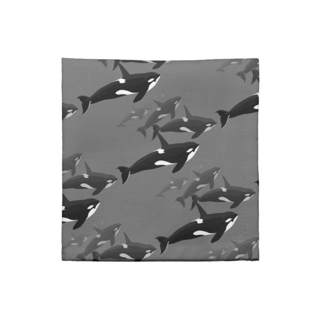 Orca Napkins Killer Whale Napkins Whale Art Decor (Quarter Fold)