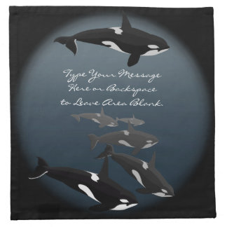 Orca Napkins Personalized Killer Whale Napkins