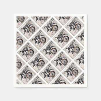 Orca Nautical Compass Napkins by EveyArtStore at Zazzle