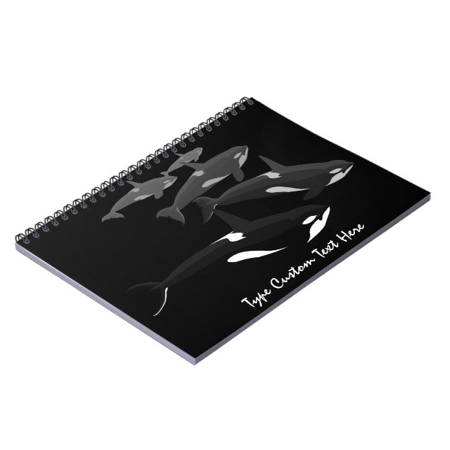 Orca Notebook Personalized Killer Whale Journal (Left Side)