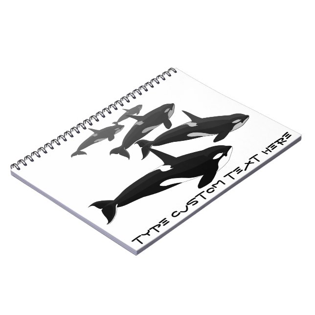 Orca Notebook Personalized Killer Whale Journal (Left Side)
