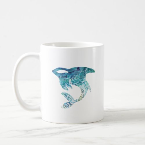 Orca Ocean Waves Tattoo Coffee Mug