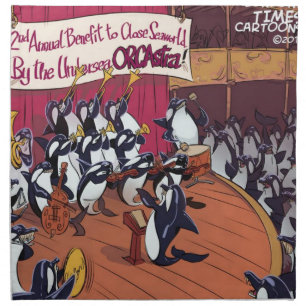 Orca Orchestra Funny Cloth Napkin