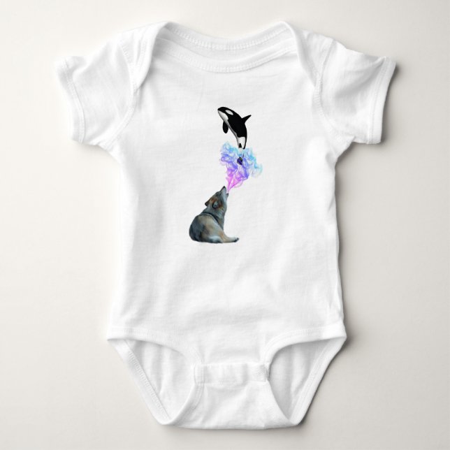 Orca out of the Howl Baby Bodysuit (Front)