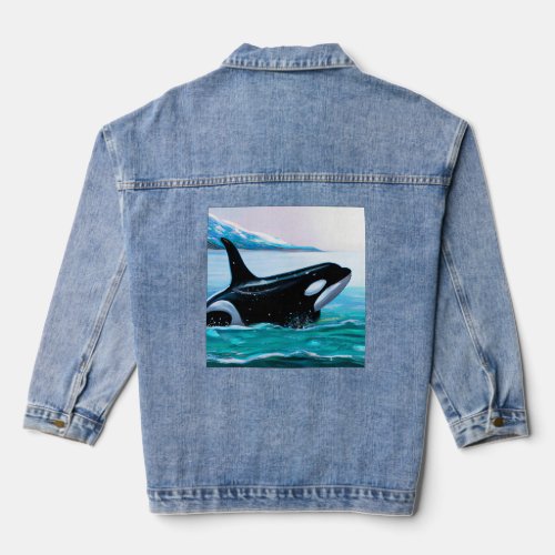 Orca  Painting  Denim Jacket