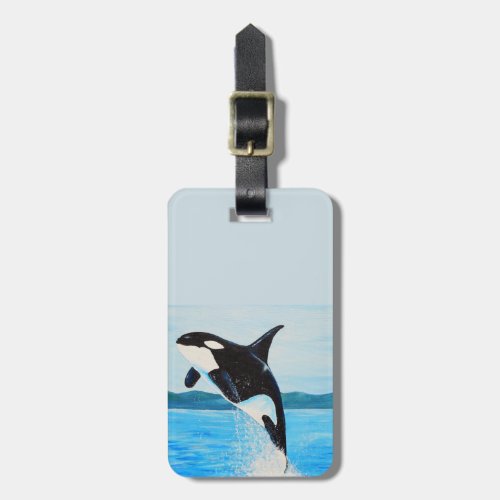 Orca Painting Luggage Tag