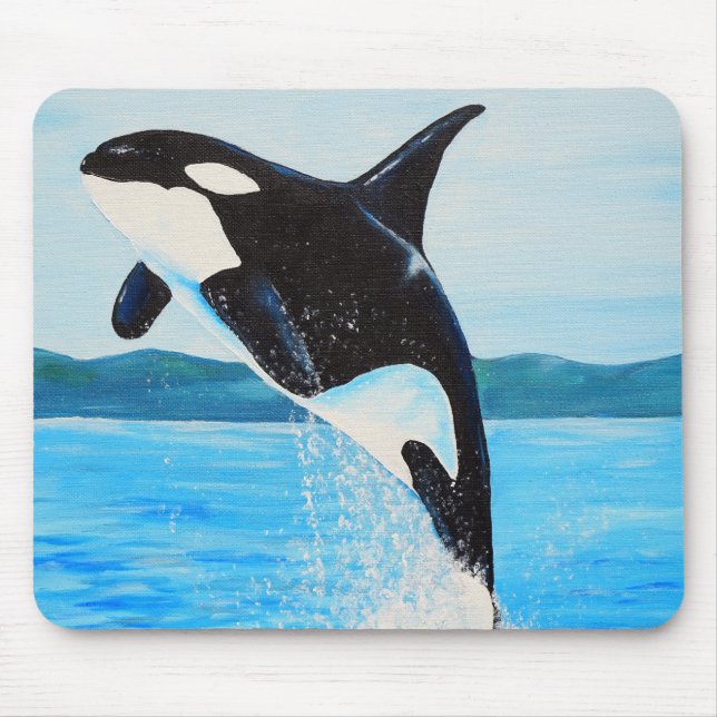 Orca Painting Mouse Pad (Front)