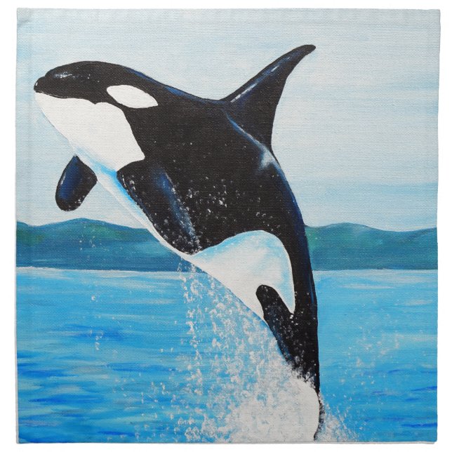 Orca Painting Napkin (Front)