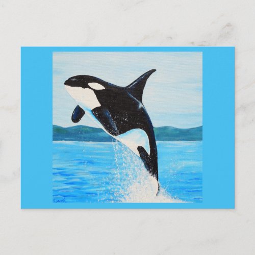 Orca Painting Postcard