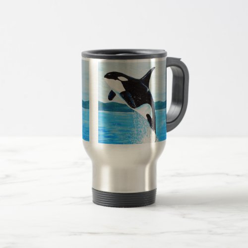 Orca Painting Travel Mug