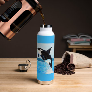 Orca Painting Water Bottle