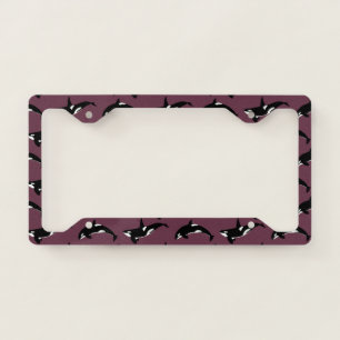 Orca Pattern: Mulberry License Plate Frame