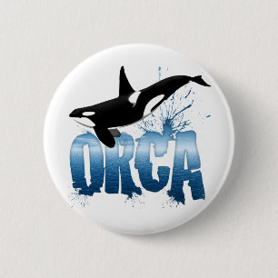 ORCA PINBACK BUTTON