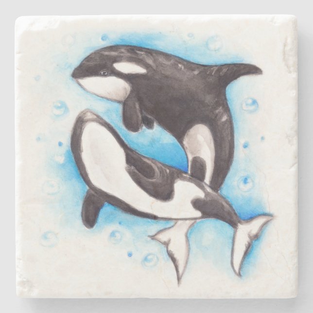 orca play stone coaster (Front)