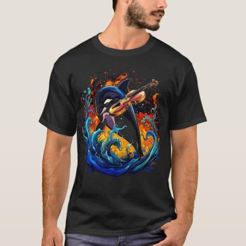 Orca Playing Violin T_Shirt
