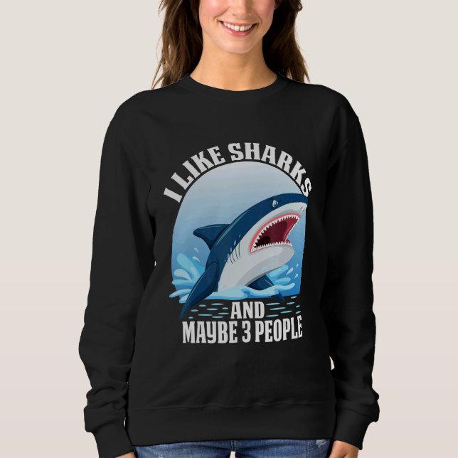 orca plush shark shark women shark mouth 3 sweatshirt (Front)