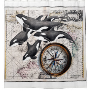 Orca Pod Shower Curtain