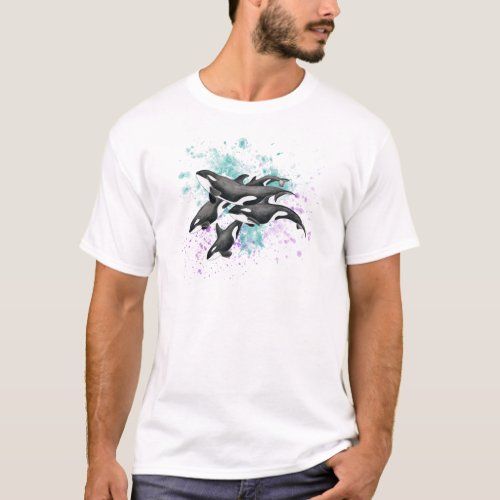 orca pod splash color T_Shirt