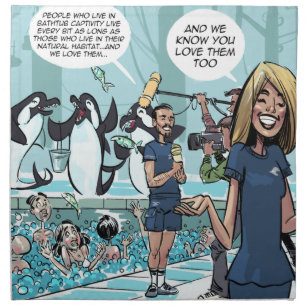 Orca Revenge by Rick London Funny Cloth Napkin