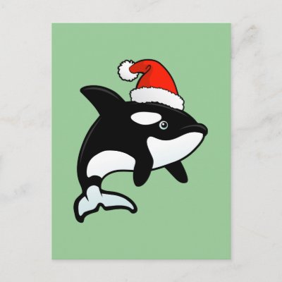 Orca Santa Holiday Postcard