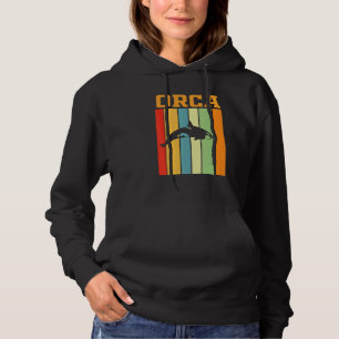 Orca Shadow Silhouette In Retro Colors Hoodie