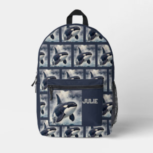 Orca Stormy waves, Personalized Printed Backpack
