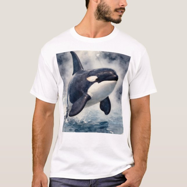 Orca Stormy waves T-Shirt (Front)