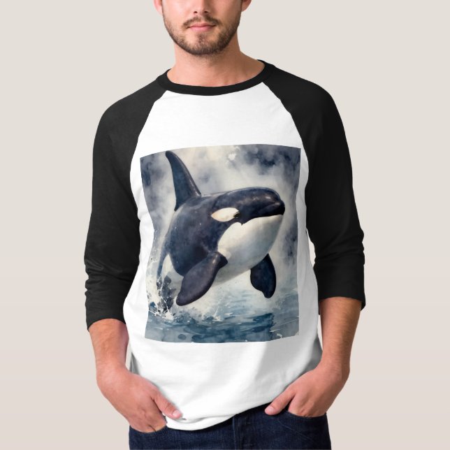 Orca Stormy waves T-Shirt (Front)