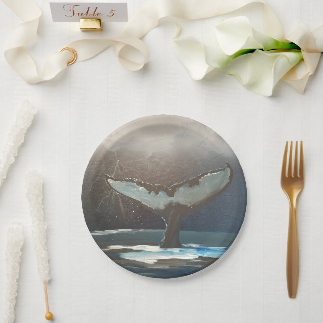 Orca Tail Paper Plates (Wedding)