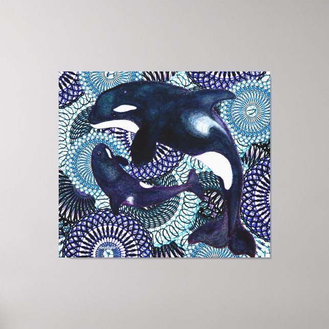 Orca Tribe Canvas Print (Front)
