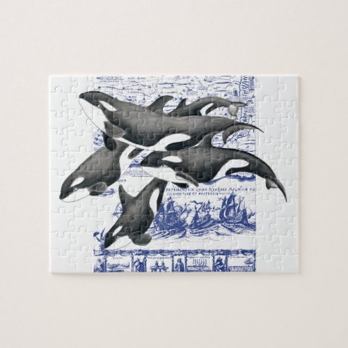 Orca Vintage Map II Jigsaw Puzzle