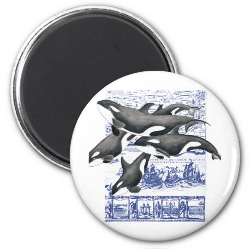 Orca Vintage Map II Magnet