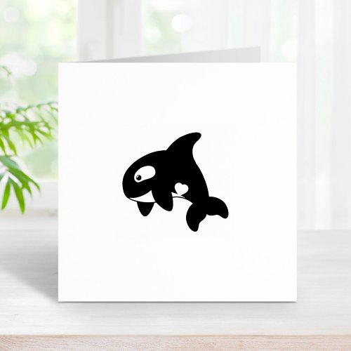 Orca Whale 2 Rubber Stamp