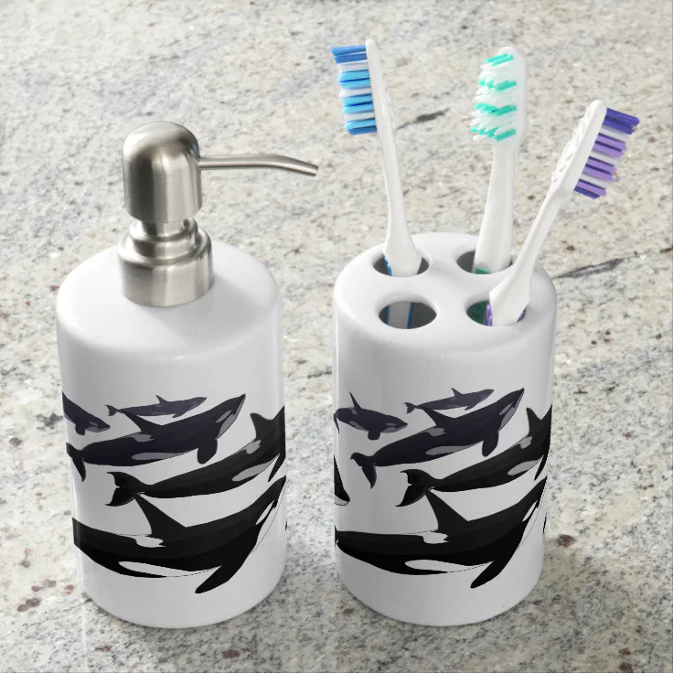 Killer whale bathroom accessories