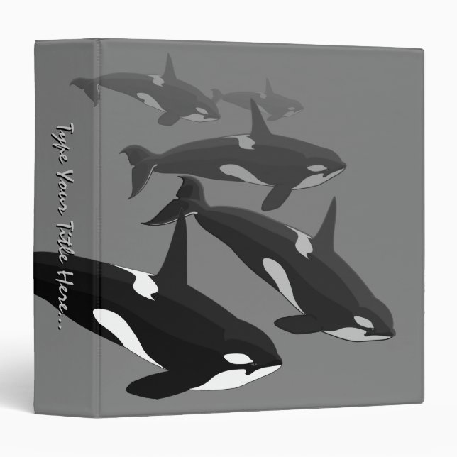 Orca Whale Binder Custom Killer Whale Binder Album (Front/Spine)