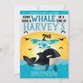 Orca Whale Birthday Party Invitation Invite (Front)