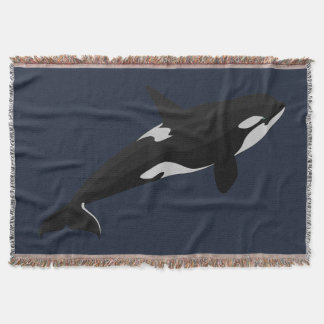 Orca Whale Blanket Killer Whale Art Throw Blankets