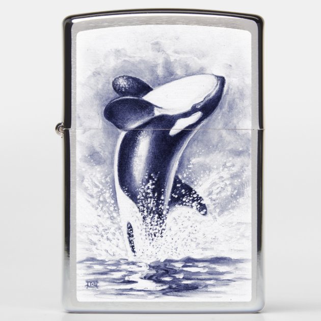 Orca Whale Breaching Zippo Lighter | Zazzle