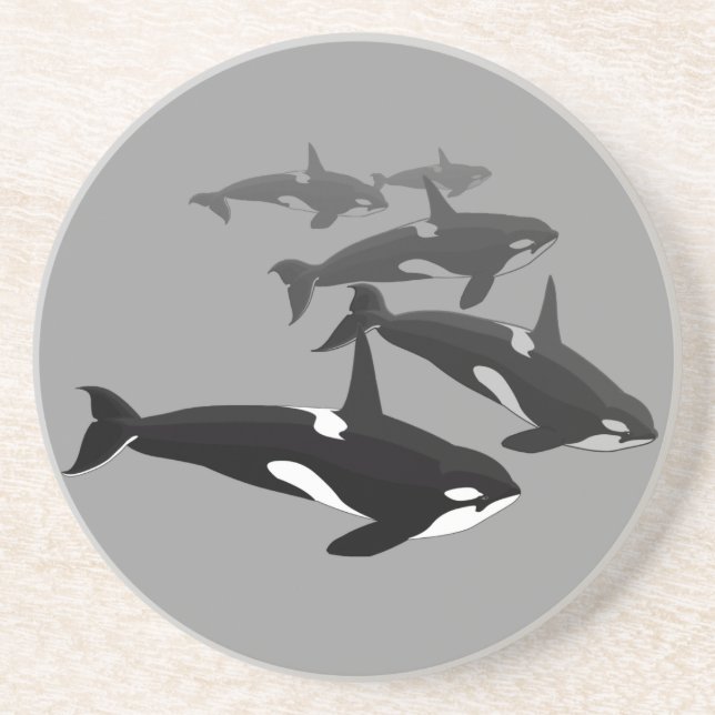 Orca Whale Coasters Killer Whale Art Drink Coaster (Front)