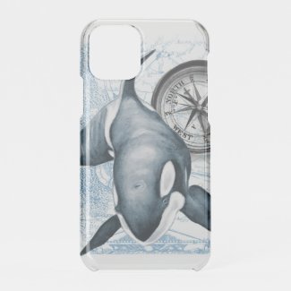 Orca Whale Compass Uncommon iPhone Case