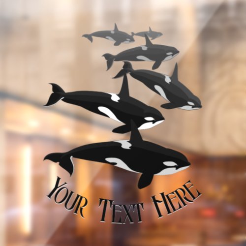 Orca Whale Decal Custom Whale Art Window Cling