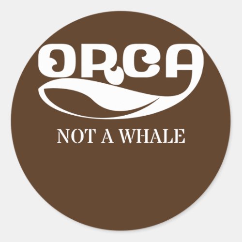 Orca Whale Dolphin Retro Ocean Graphic Vintage Classic Round Sticker