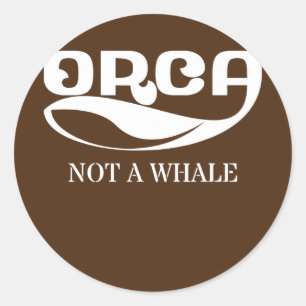 Orca Whale Dolphin Retro Ocean Graphic Vintage Classic Round Sticker