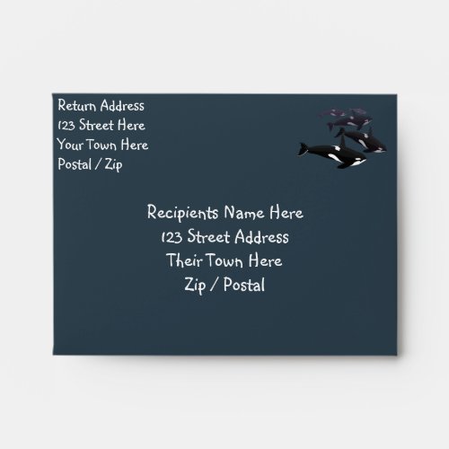 Orca Whale Envelopes Killer Whale Custom Envelope