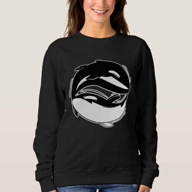 Orca Whale  For Whale Watchers Sweatshirt (Front)